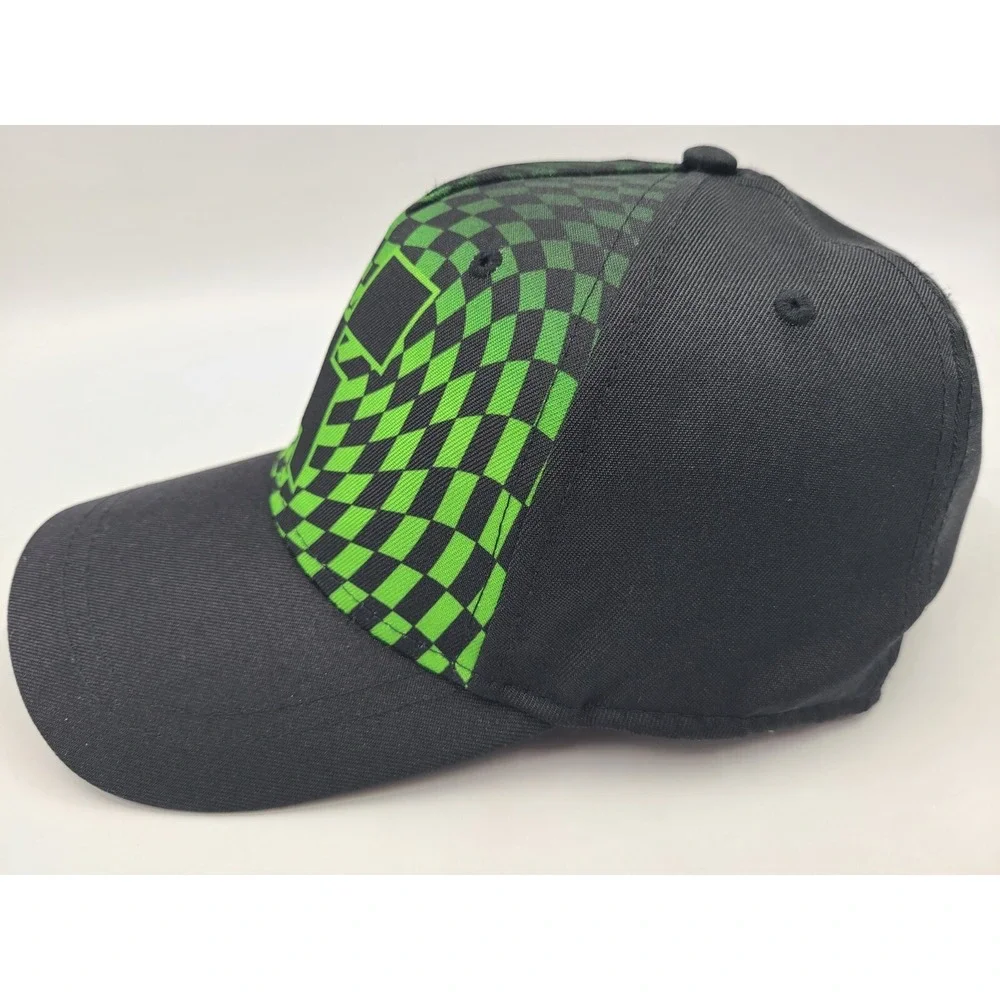 Youth Minecraft Creeper Snapback Hat Cap Video Game Kids Boys Girls‎ Green Black